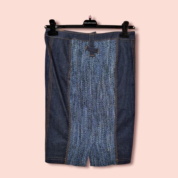 Dolce and gabbana panelled cotton/wool blend knee length pencil skirt.IT 42 - Picture 2 of 4